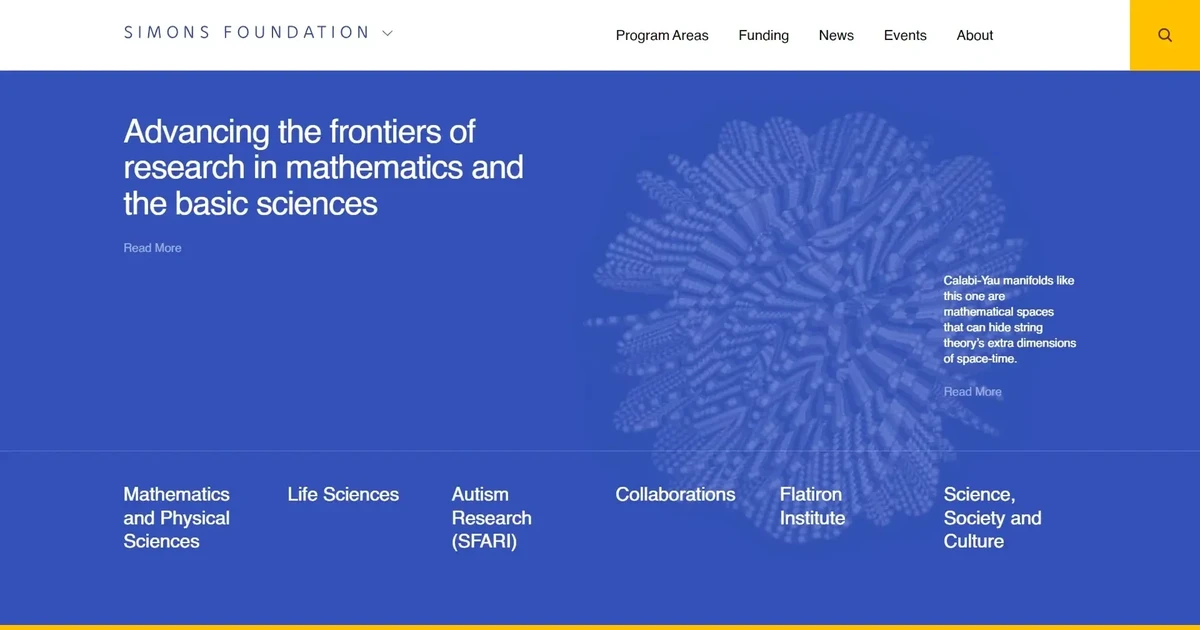 Simons Foundatio Simons Foundation | Скриншот главной страницы