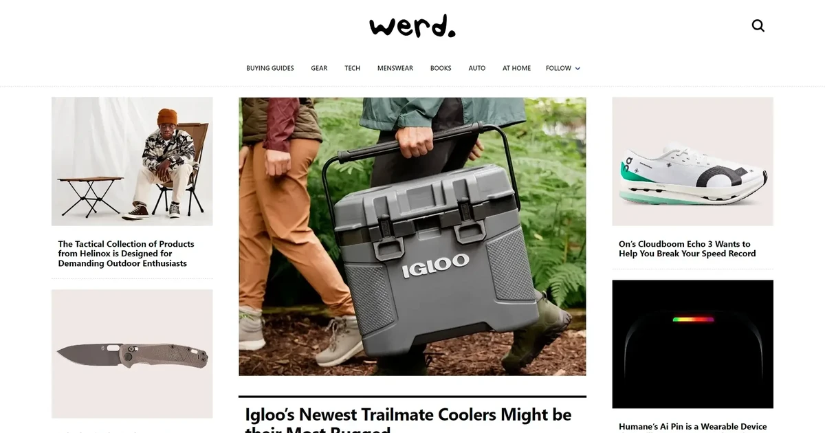 WERD | Скриншот главной страницы